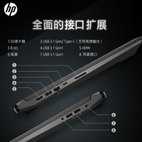 惠普(hp) 光影精灵6代 发烧游戏本 手提轻薄电竞吃鸡设计师入门笔记本电脑 十代i7-10750H 16G 512G GTX1650TI 4G独显 15.6英寸 白dk1122