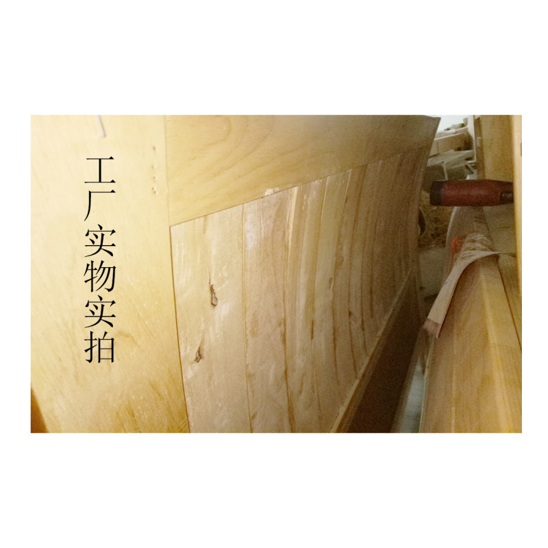 双人床 现代简约卧室全实木床经济型1.2米单人床 实木橡木床