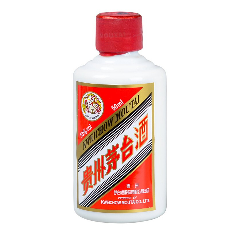 茅台 飞天茅台小白条 53度酱香型白酒 50ml*5瓶 整条