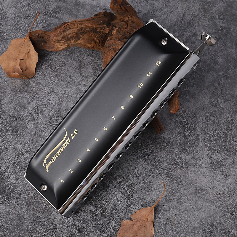 东方鼎先行者2.0口琴12孔半音阶升级款无膜片不黏膜初学入门乐器