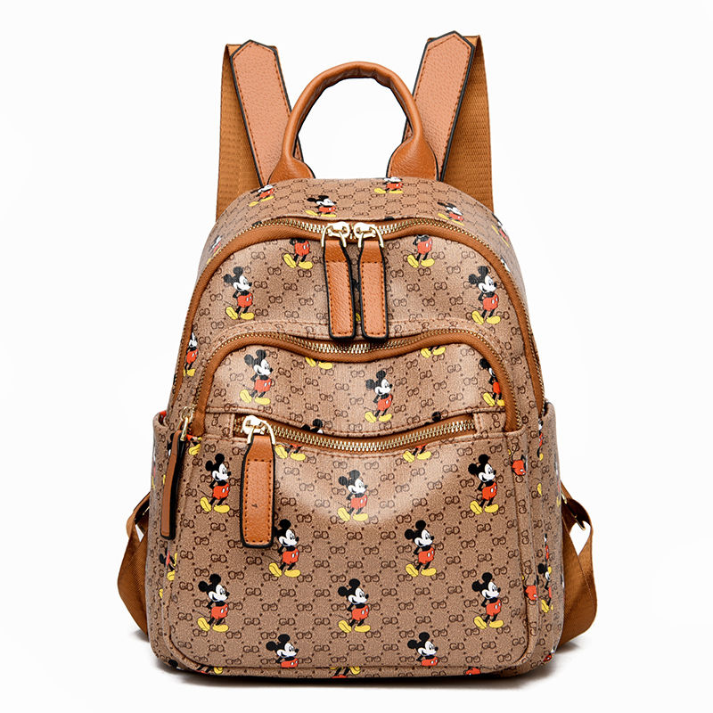 南极人双肩包女背包学生书包韩版潮2021新款韩版大容量旅行包女_394 【DLS-6165】米色