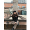 艳如飞2021新款复古宽松格子裤女春夏显瘦直筒裤休闲裤阔腿裤运动裤子潮