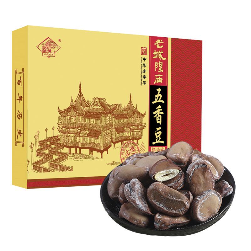 老城隍庙奶油味五香豆盒装210g上海特产小时候味道蚕豆休闲零食品图片