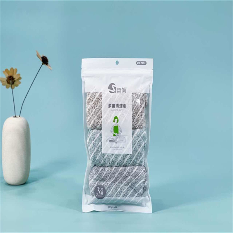 哲俏ZQ-7047柔软超细25*25cm3片干湿两用抹布