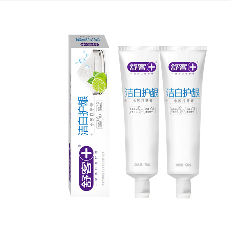 舒客+ 小苏打牙膏洁白护龈120g*6支高清大图
