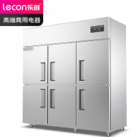 乐创 (lecon)商用六门冰柜立式厨房髙身雪 冷藏冷冻保鲜高柜 双压缩机冰箱 全冷冻【工程款】LC-J-LM02