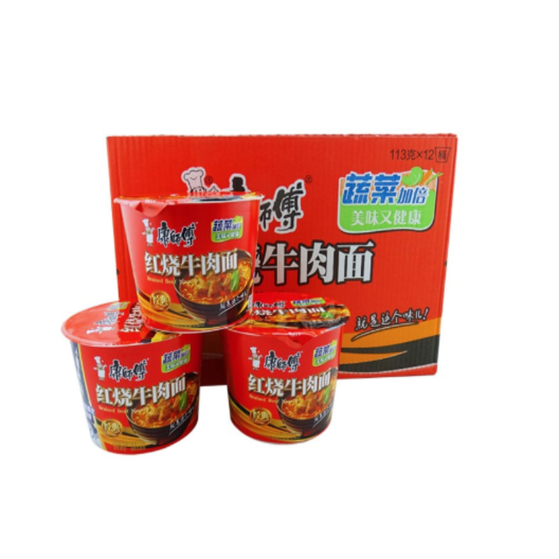 康师傅 红烧牛肉面 113g*12桶/箱