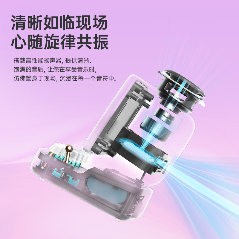 Divoom 点音 Dito像素音响电脑桌面蓝牙音箱迷你家用复古闹钟电竞RGB歌词插卡便捷式低音炮粉色