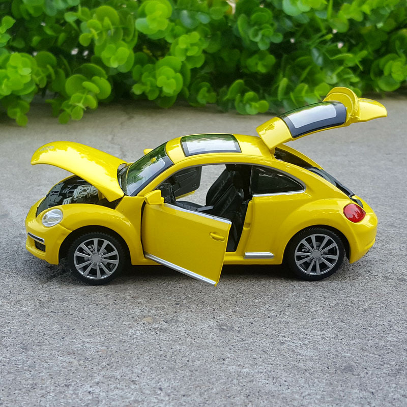 嘉业132大众甲壳虫合金汽车模型原厂仿真汽车模型声光回力玩具车