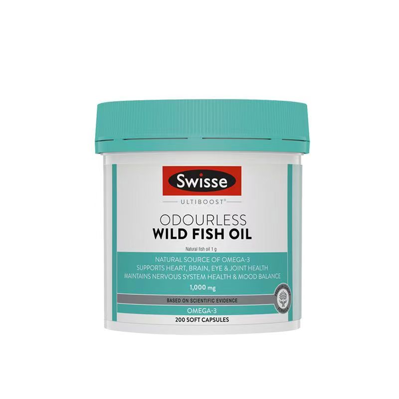 斯维诗Swisse成人无腥味深海鱼油胶囊200粒/瓶装 鱼油/深海鱼油 高含量1000mg 澳洲原装进口高清大图
