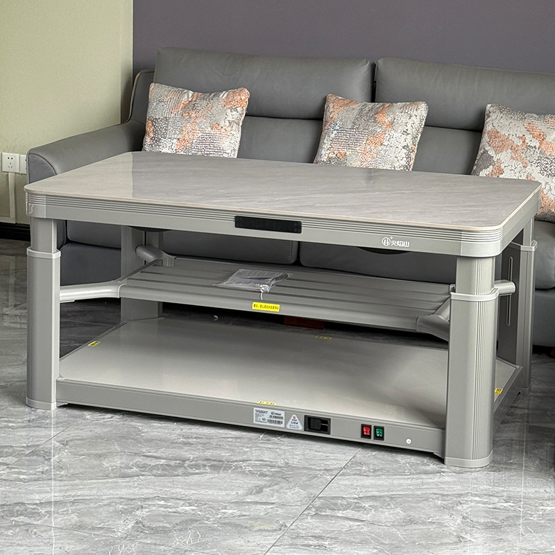 火焰山电暖桌茶几升降电热取暖桌长方形餐桌家用四面取暖烤火炉高清大图