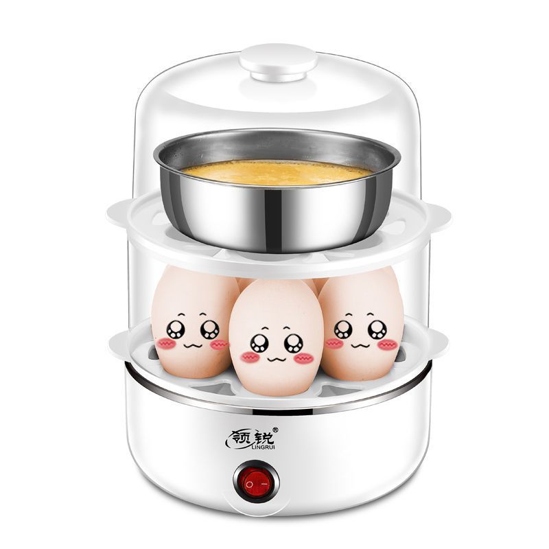 款式自动断电蒸蛋器 大容量煮蛋器 三层小型蒸鸡蛋羹家用|白色单优惠层款 不带碗