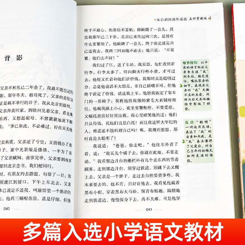 [8]老舍作品精选 [正版]名家散文集精选小学生散文读本朱自清老舍经典文学作品全集冰心鲁迅叶圣陶四年级课外书必阅读老师推