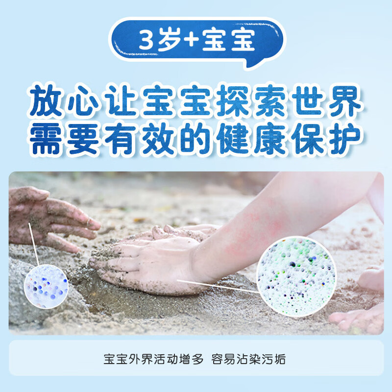 舒肤佳儿童健康泡泡沐浴露 宝宝专用无泪温和泡沫丰富清新小蓝415g 果香高清大图