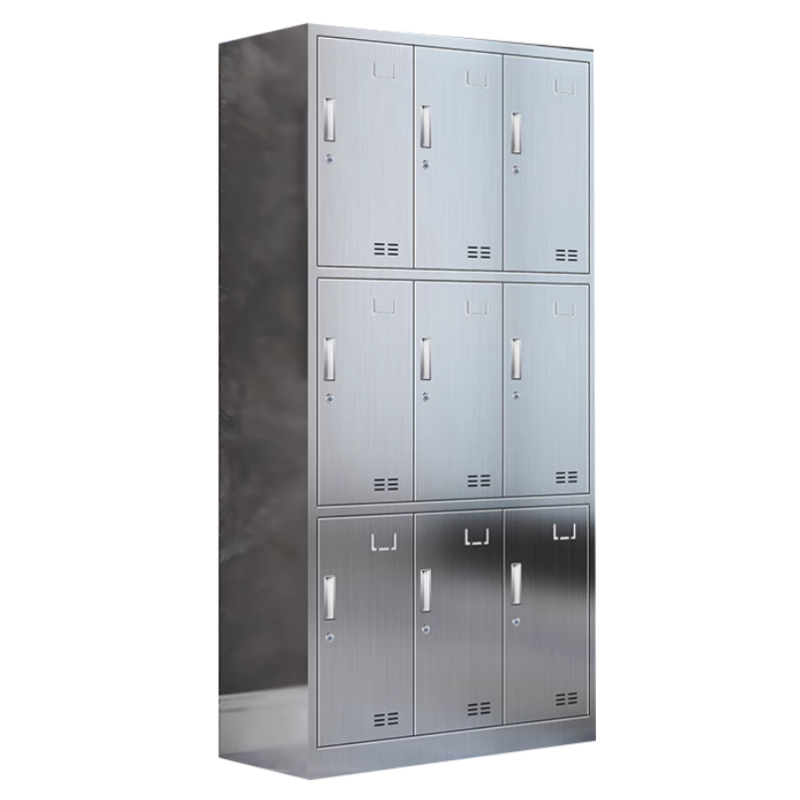 蕃蒂不锈钢更衣柜九门台高清大图