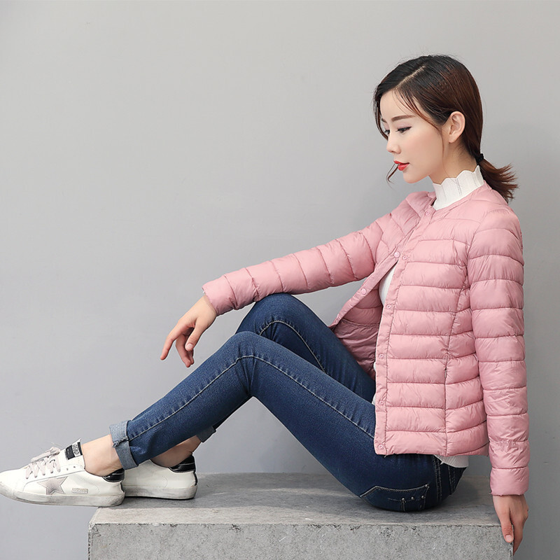 迪鲁奥（DILUAO)波司登旗下羽绒服女秋冬加厚棉内胆妈妈装大码修身轻薄外套冬季韩版新款官 XL 粉色