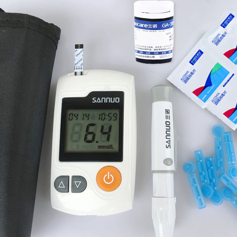 三诺sannuo血糖仪测试仪家用正品精准测血糖仪器全自动语音免调码检测