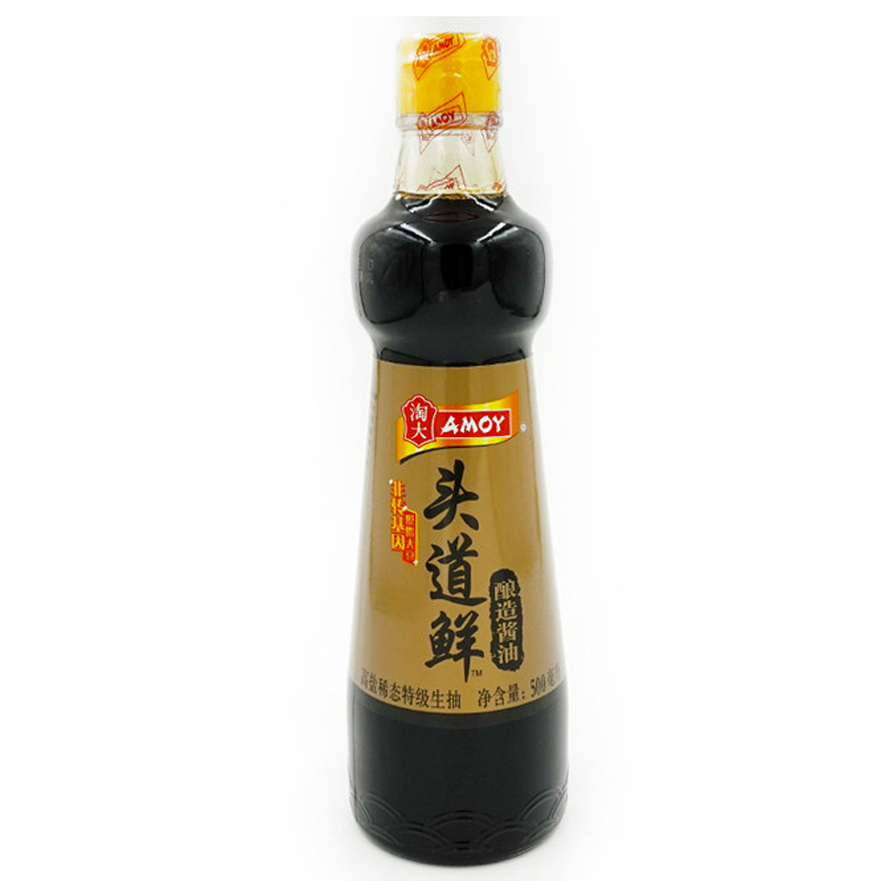 淘大(AMOY)头道鲜特级生抽500ml /瓶装 调味品酿造酱油生抽 调味品酿造酱油老抽烹调生抽 厨房调味