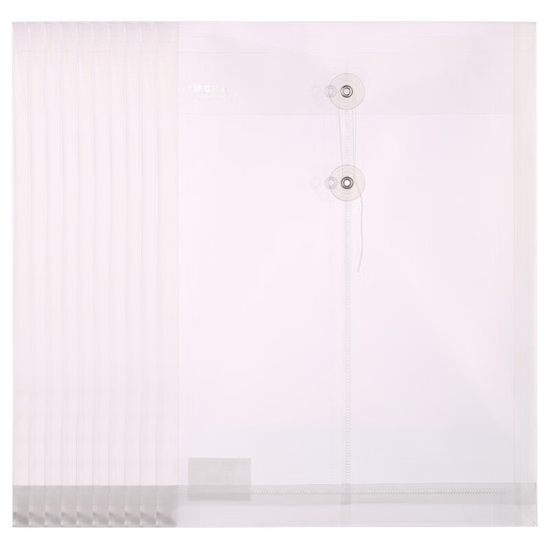 晨光 M&G 缠绳档案袋 ADM94518 A4 (透明白) 12个/包 1包