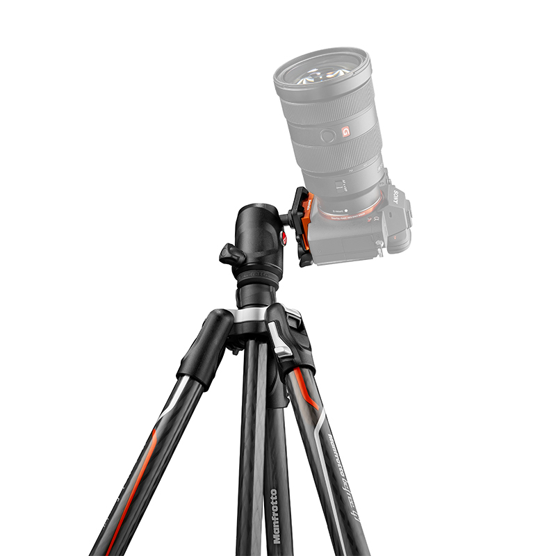 曼富图(MANFROTTO) MKBFRTC4GTA-BH 碳纤维旋锁三脚架球型云台套装索尼(sony)a 相机特别版