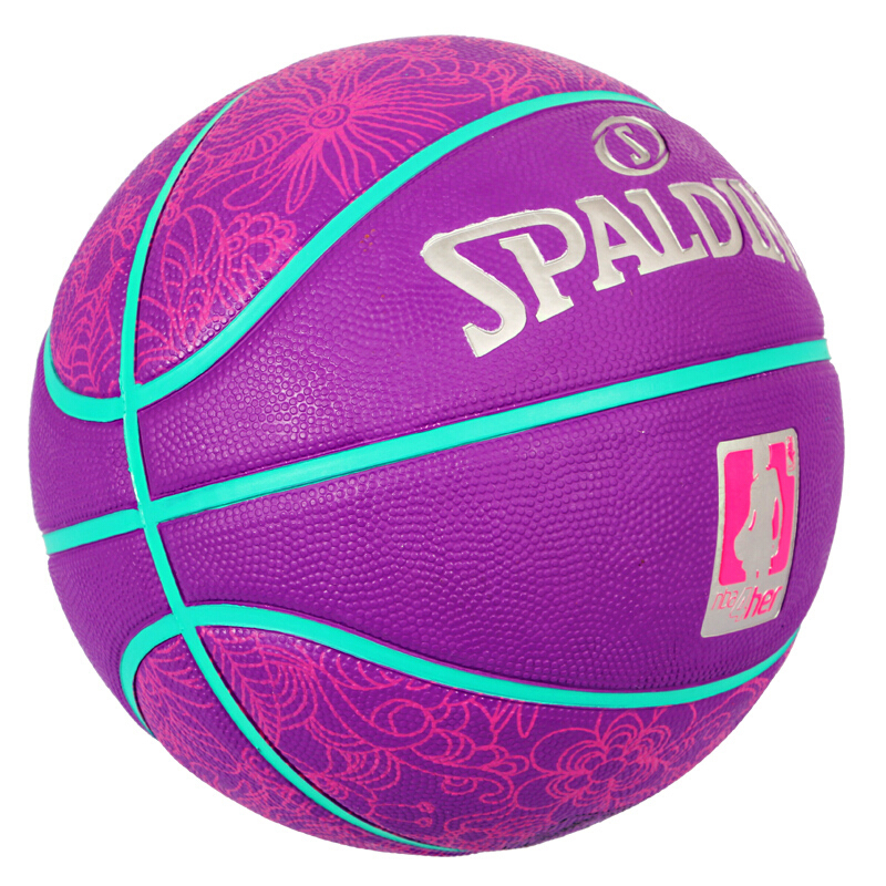 83-051y 女子篮球 nba 4her系列 橡胶材质 6号篮球 紫色