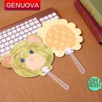 幼儿园材料手绘画DIY扇定制塑料柄纸扇涂鸦广告扇子定做