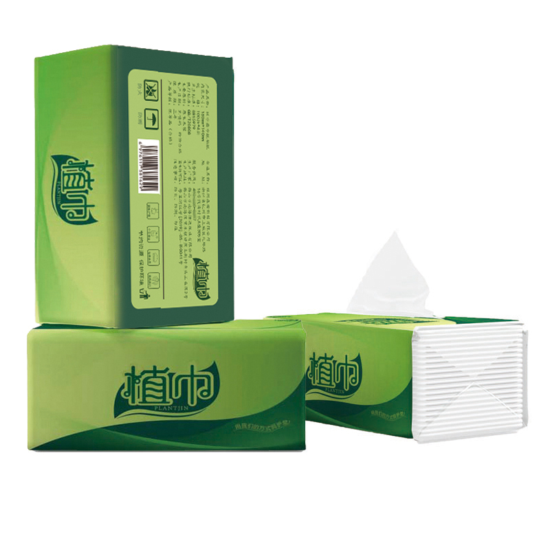 植巾(PLANTJIN)R120 4层100抽/包 面巾纸抽纸 20包/箱 (计价单位:箱)高清大图