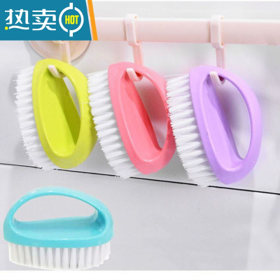 XIANCAI新款洗菜小刷子洗衣刷子家用硬毛刷子水果刷子果蔬清洁刷鞋刷子 S42-创意蛋形刷3把颜色随机