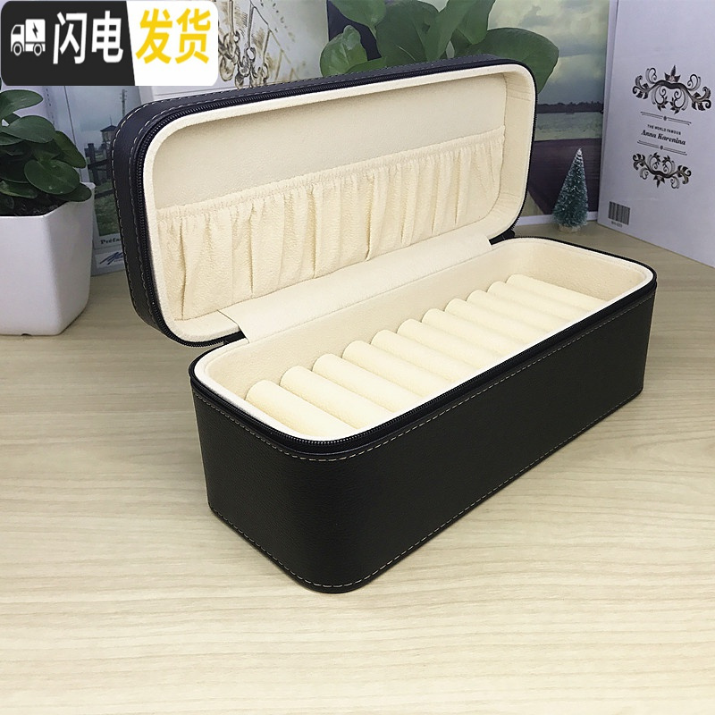 三维工匠玉手镯盒子绒布便捷首饰盒手镯收纳箱玉坠项链欧式手镯盒翡翠高清大图