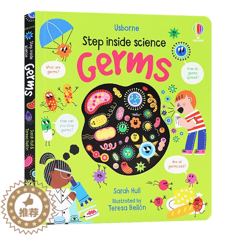 [醉染正版]Usborne出品 走进病菌 英文原版 Step Inside Science Germs 儿童科普百科绘本高清大图
