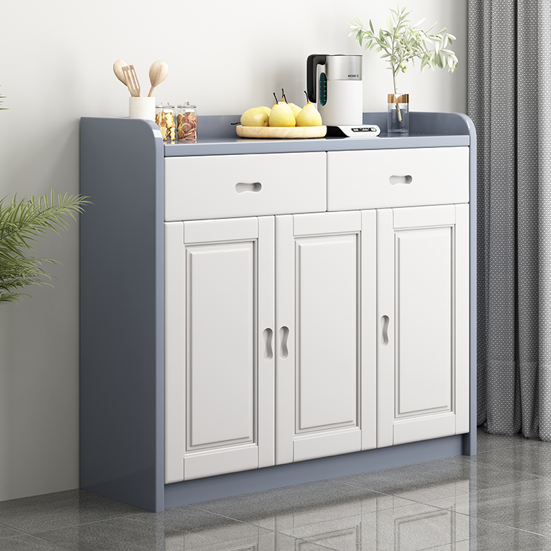 青木川 简约现代实木鞋柜家用进门口入户小户型两门三门四门阳台户外白色灰色大容量多层收纳储物柜鞋架高清大图