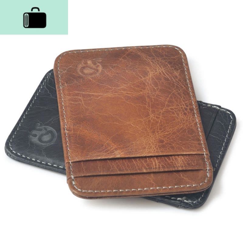 男士女士牛皮小卡包 信用卡套 头层牛皮 卡夹禁卡套 公交卡包NEW LAKE女士钱包/卡包图片