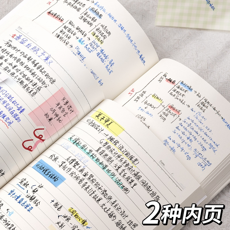 复古笔记本b5厚本子a5简约无印风大学生用邦可臣a4超厚笔记本子空白本方格横线记事本日记本草稿