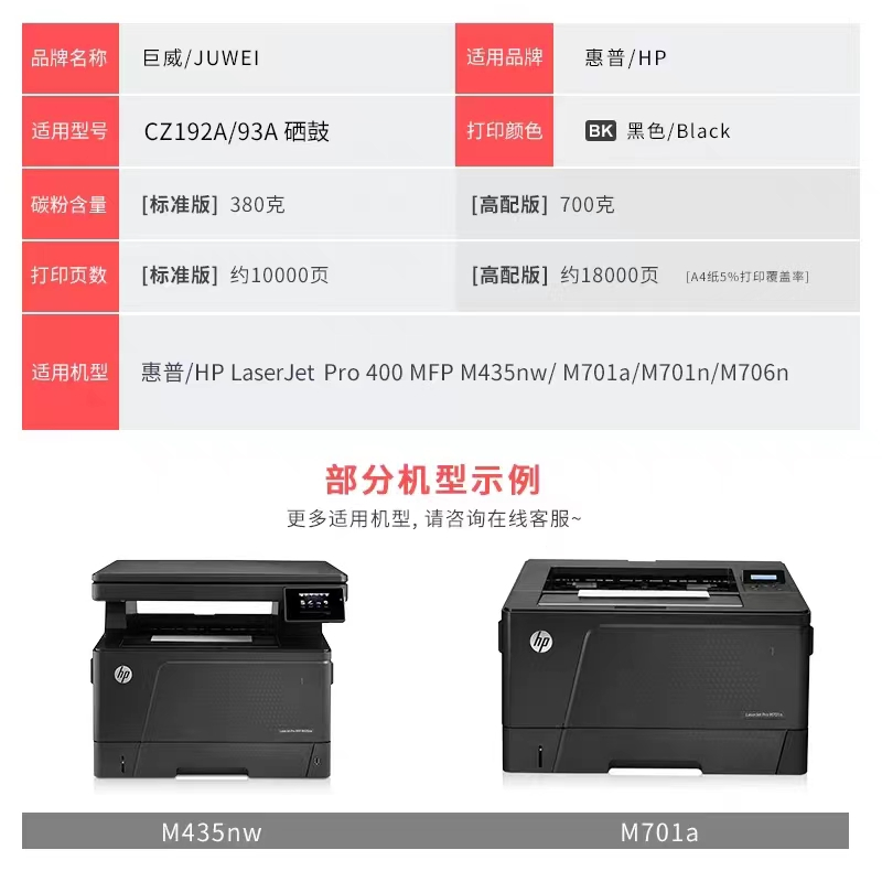惠普CZ192A 黑色硒鼓 HP701