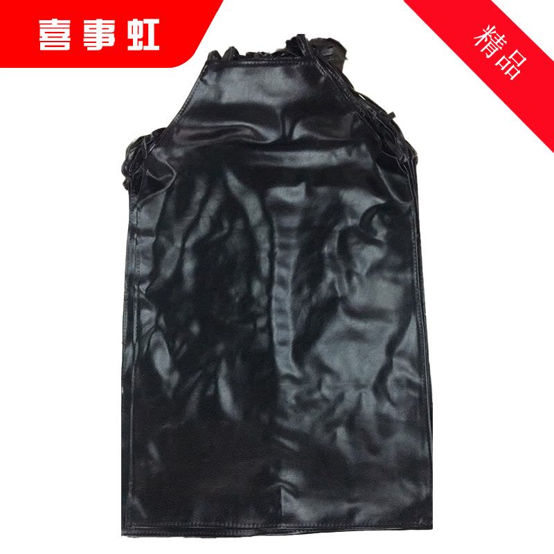 喜事虹 黑色防水pu皮革围裙 无袖均码 件图片
