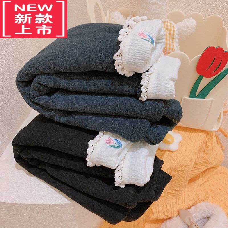 可莉允童装女童2022冬装加厚棉一件过冬打底裤女宝宝外穿保暖棉裤子保暖裤图片