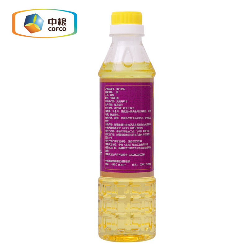 中粮福临门悦润亚麻籽油400ml