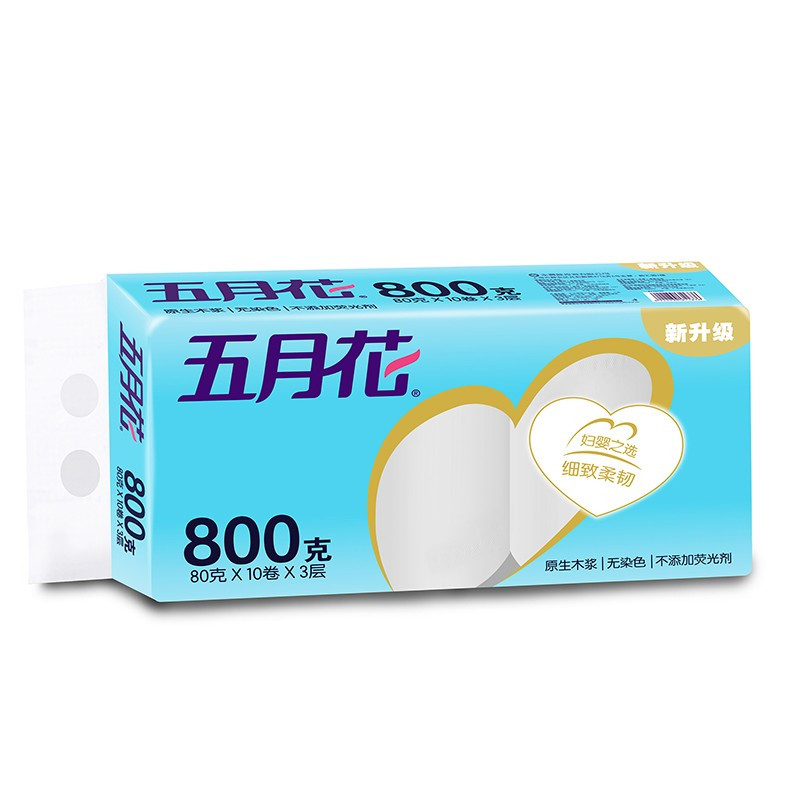 五月花（May Flower）无芯卷纸卫生纸10卷/组 10组/箱 一箱装A116102