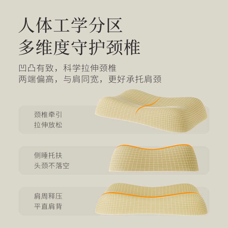 睡眠博士(AiSleep) 记忆枕头颈椎保健枕 零度恒温记忆棉枕芯护颈枕枕芯60*35*9/11cm 春季夏季秋季冬季
