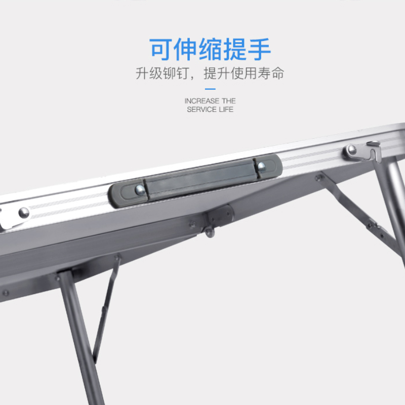 联通定制户外活动桌圆管配两把椅子 高度55/60/70 60CM*120CM
