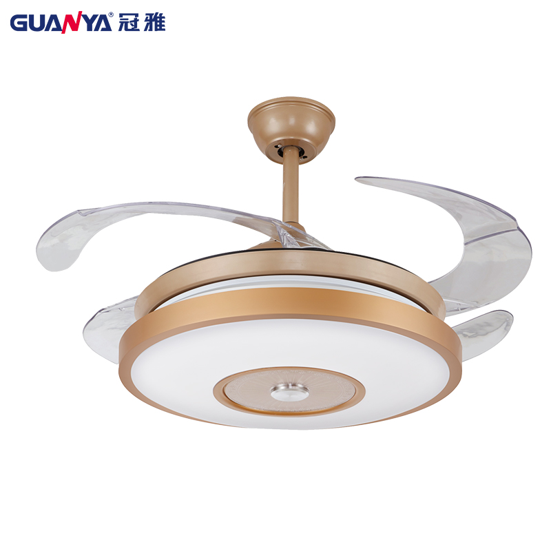 冠雅(GUANYA)FS6011-GD皇冠隐形36寸吊扇灯风扇灯餐厅吊灯卧室客厅家用简约现代带LED电风扇变光其他