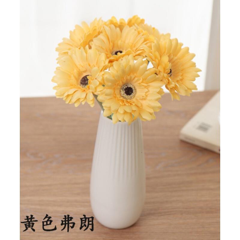 仿真桌花小清新陶瓷花瓶简约弗朗花艺摆件客厅装饰品假花套装日用家居