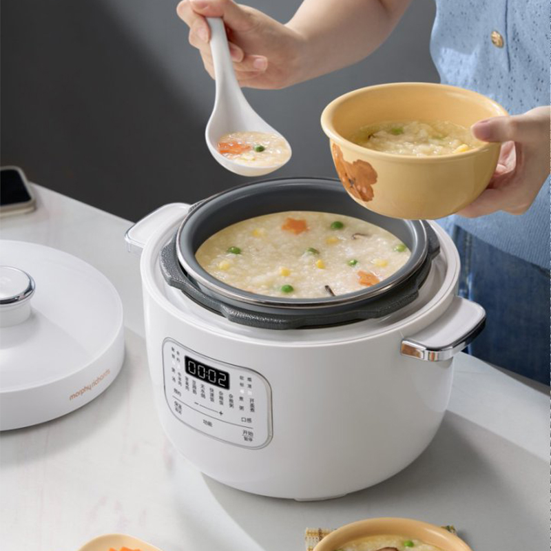 摩飞电器(MORPHY RICHARDS)电压力锅 家用2.5L迷你0氧珐琅釉精釜800W 白色 MR8701 / 台高清大图