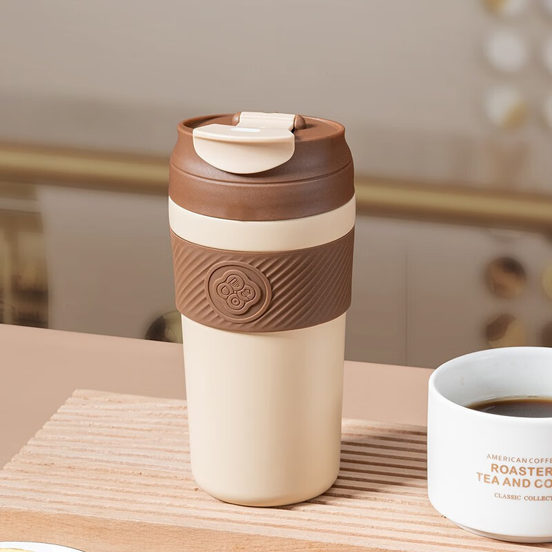 Debo德铂 杰西卡(咖啡杯)316不锈钢内胆-咖啡色520ml DEP-DS347