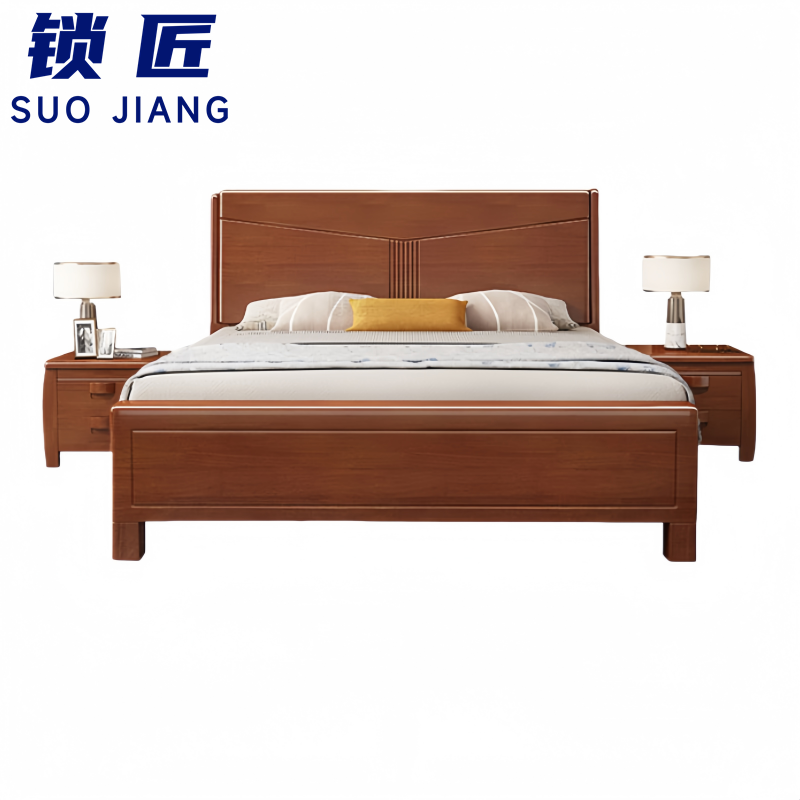 锁匠 简约员工床 床+2床头柜120*200cm 套