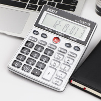 宝克(baoke) EC6824语音计算器12位财务金融办公专用计算器学生用多功能大屏显示计算器