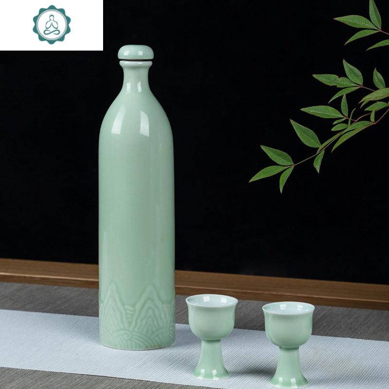 古风酒壶陶瓷白空酒瓶一斤装景德镇复古酒坛密封装酒瓶