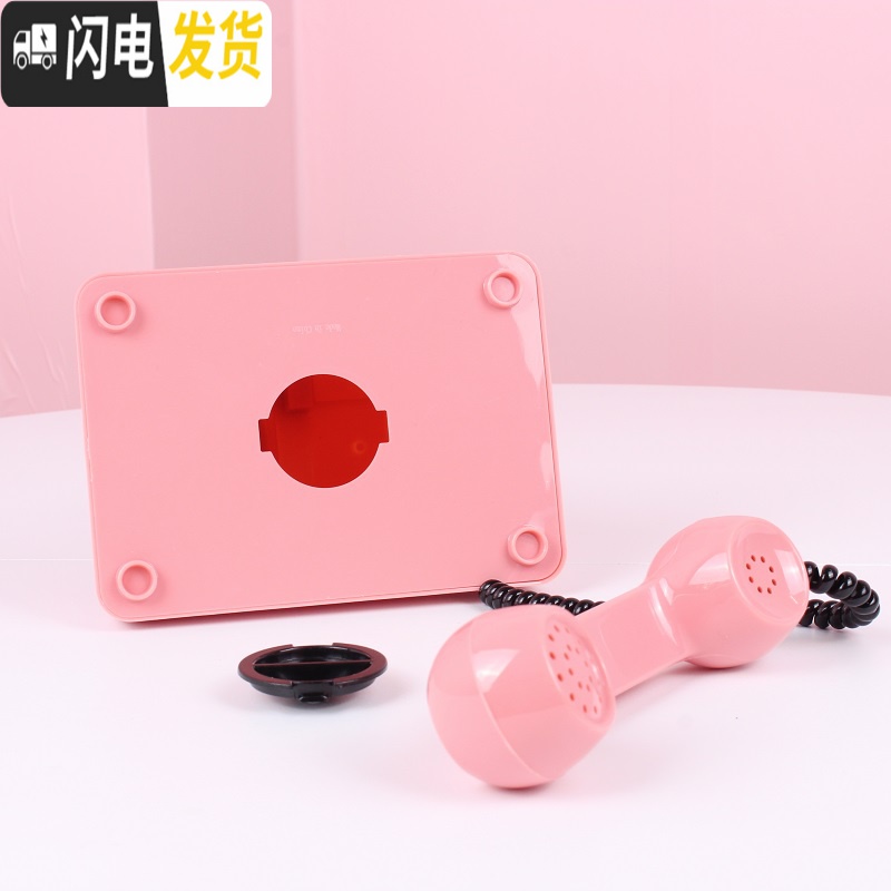 三维工匠韩国少女粉色复古电话存钱罐可爱储蓄罐房间装饰道具摆件学校 高版电话—绿色高清大图