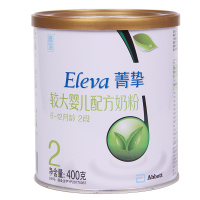 两罐减5]雅培菁挚有机较大婴儿配方奶粉2段400g*1罐 比900克划算
