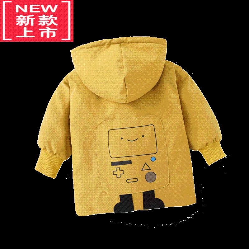 可莉允男童加绒外套秋装3岁小儿童棉衣冬季1婴儿2宝宝风衣春夹克4棉服潮图片